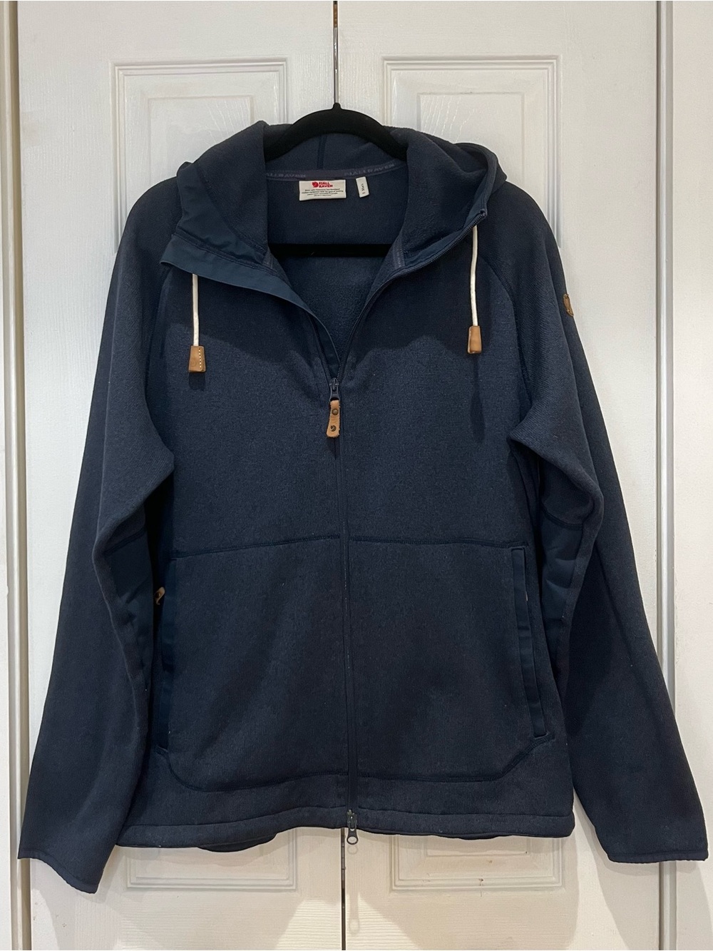 Fjall Raven Men's Navy Hooded Zip Jacket / Casual Fleece Coat